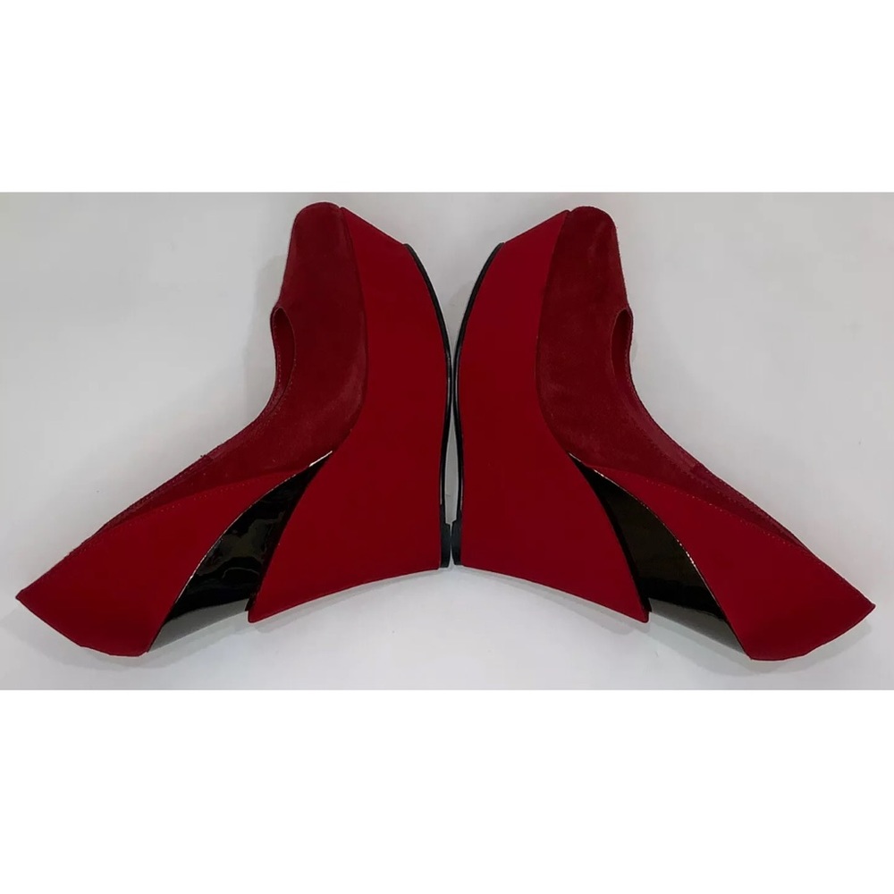Two Lips Rapture Suede Platform Wedges - Picture 4 of 12